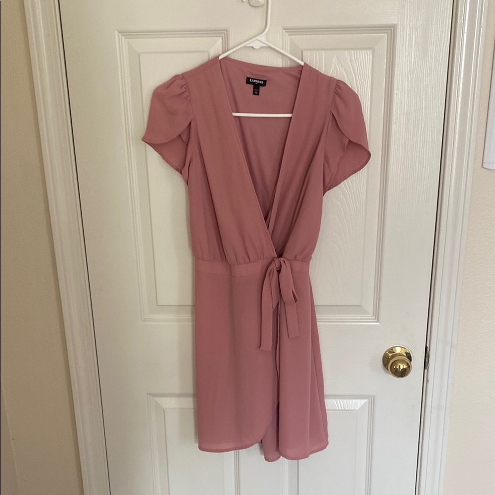 Express Pink Wrap Dress